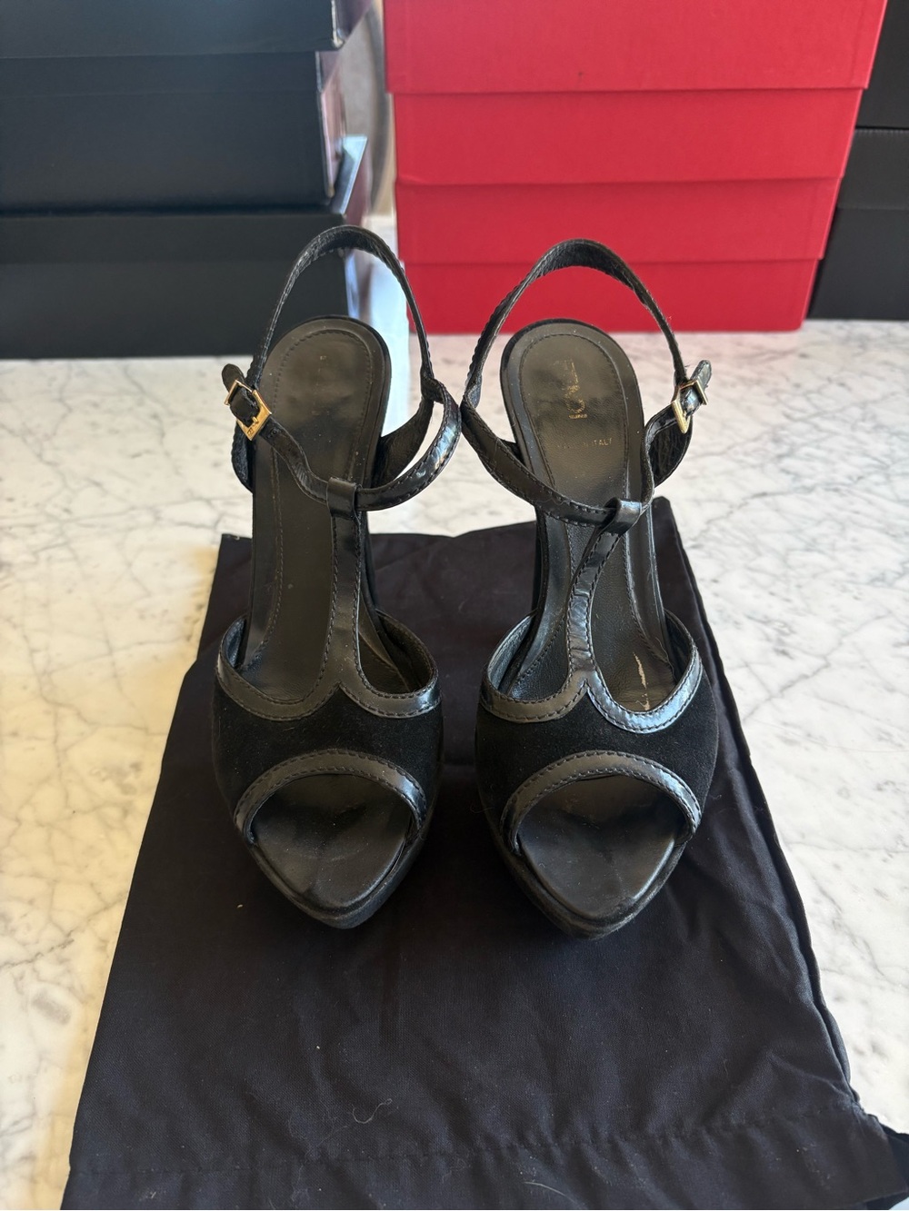 FENDI PEEP TOE PUMPS